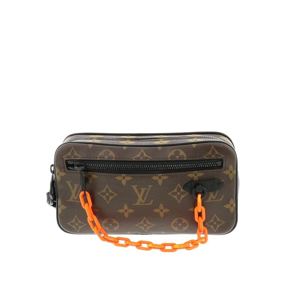 LOUIS VUITTON Pochette Volga Bag Shoulder Clutch Monogram Orange